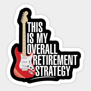 Electric Guitar Retirement Strategy Sticker